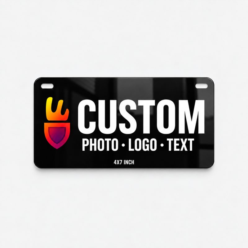 Custom Mini License plate for ATVs, Golf Carts, UTVs - 4x7 inch