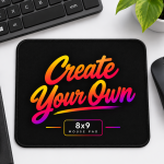 Custom Mouse Pad 8x9 with Black Sewn Edge